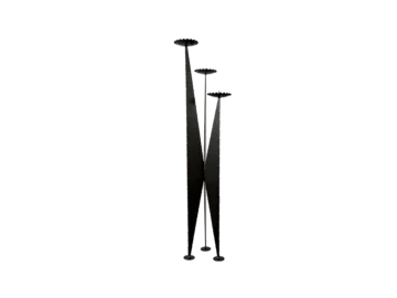 Three-arm candlestick, metalwork, Poland, 1970s