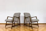 Pair of armchairs, 364, designed by Barbara Fenrych Węcławska, Poland, 1960s