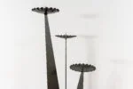 Three-arm candlestick, metalwork, Poland, 1970s