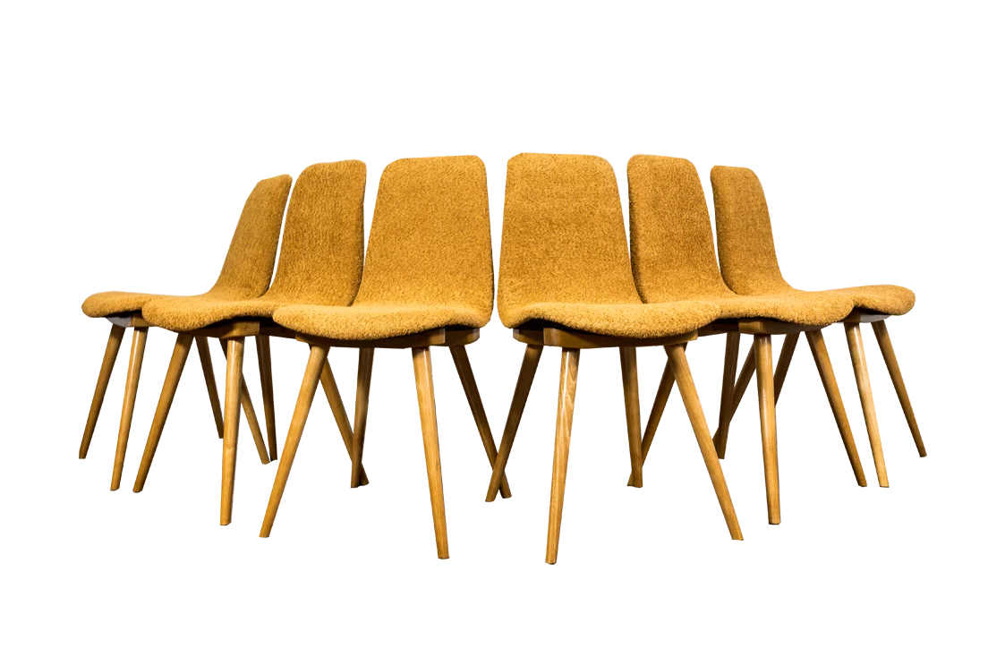 Set of 6 A6150 Chairs, Zakłady Mebli Giętych – Radomsko, Poland, 1960s