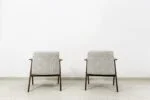 Pair of “Bunny” armchairs, model 300-177, Dolnośląska Fabryka Mebli, Poland, 1970s