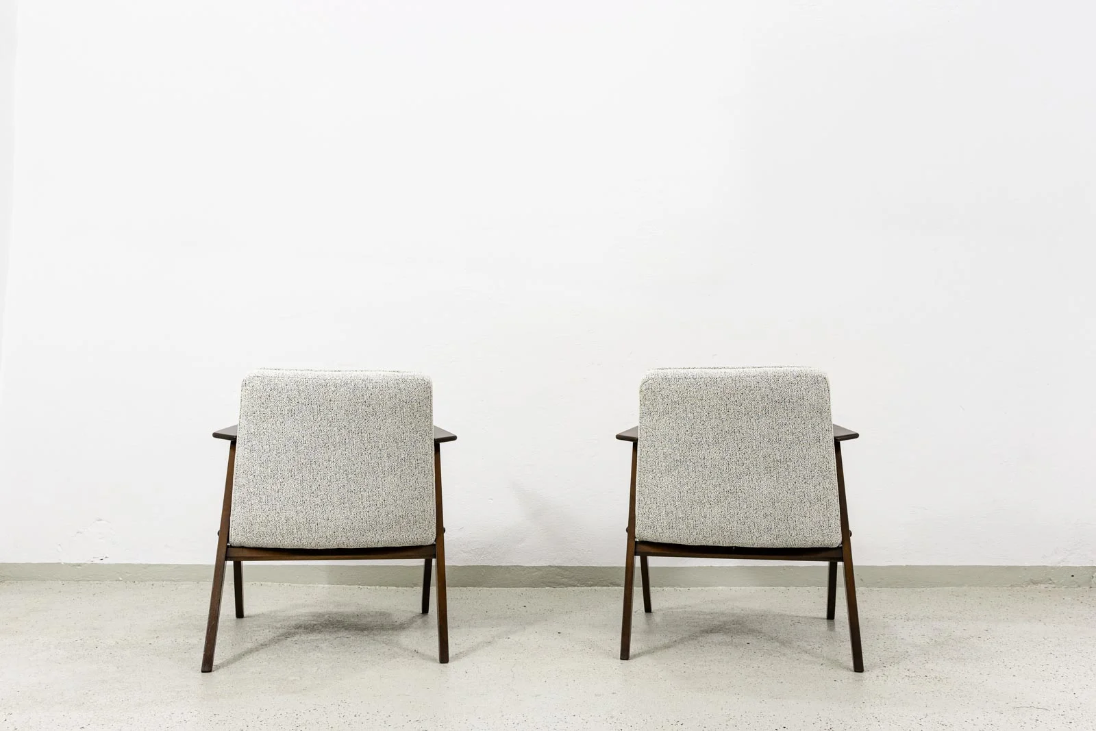 Pair of “Bunny” armchairs, model 300-177, Dolnośląska Fabryka Mebli, Poland, 1970s