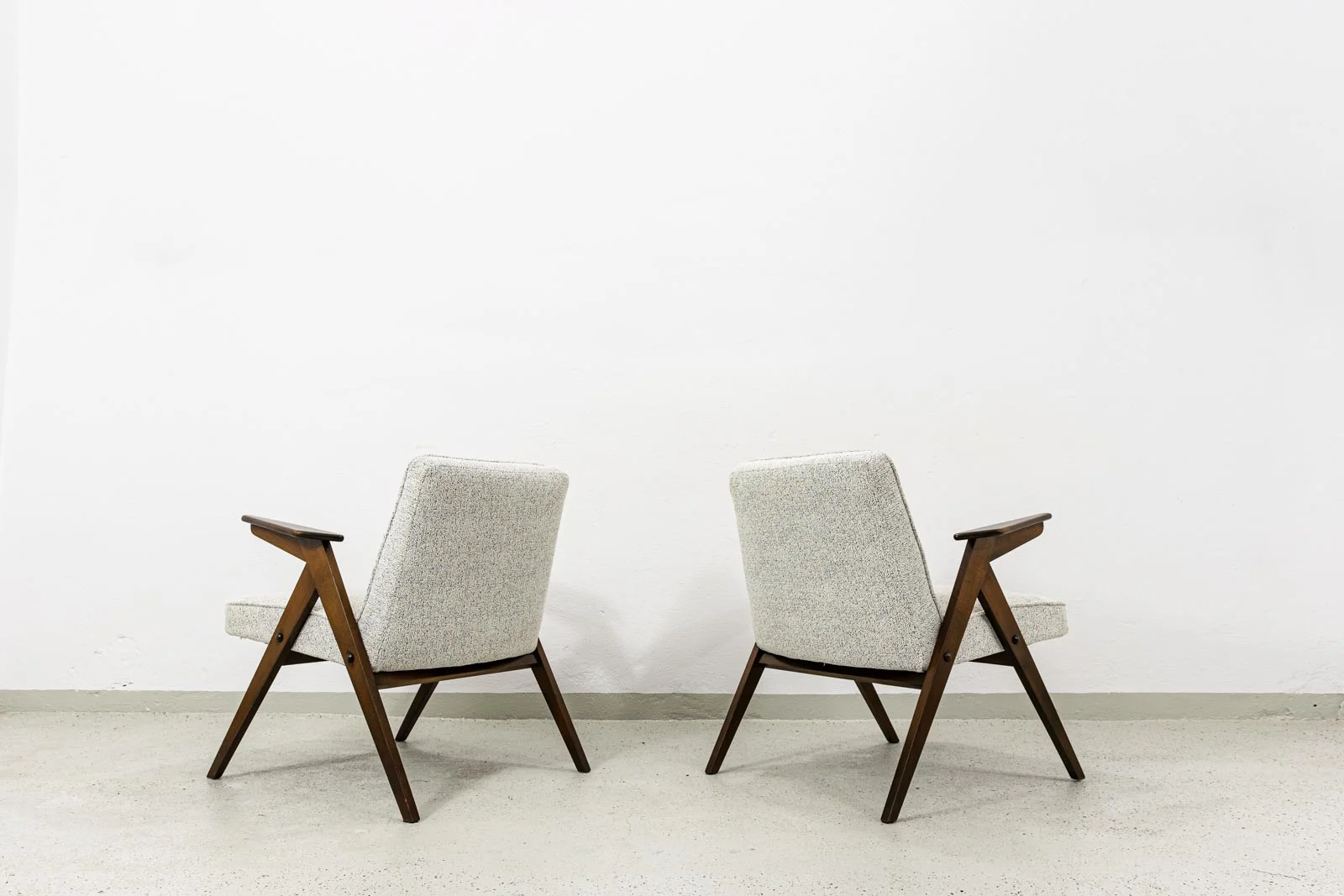 Pair of “Bunny” armchairs, model 300-177, Dolnośląska Fabryka Mebli, Poland, 1970s