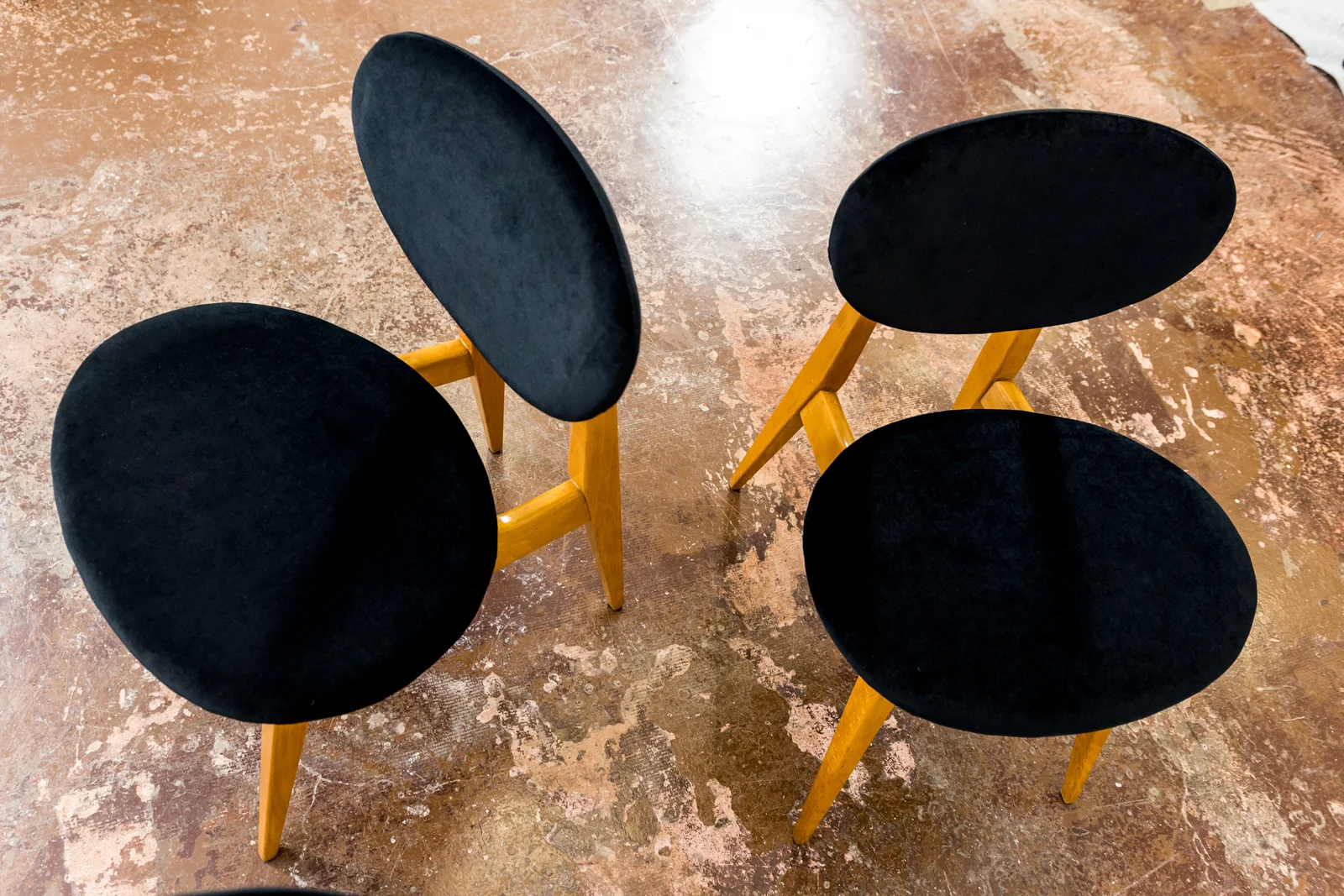 Set of 3 GFM-22 chairs designed by Juliusz Kędziorek, Gościcińska Fabryka Mebli, Poland, 1960s