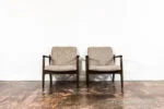 Pair of GFM-64 Armchairs by Edmund Homa, Gościcińska Fabryka Mebli, Poland, 1960s