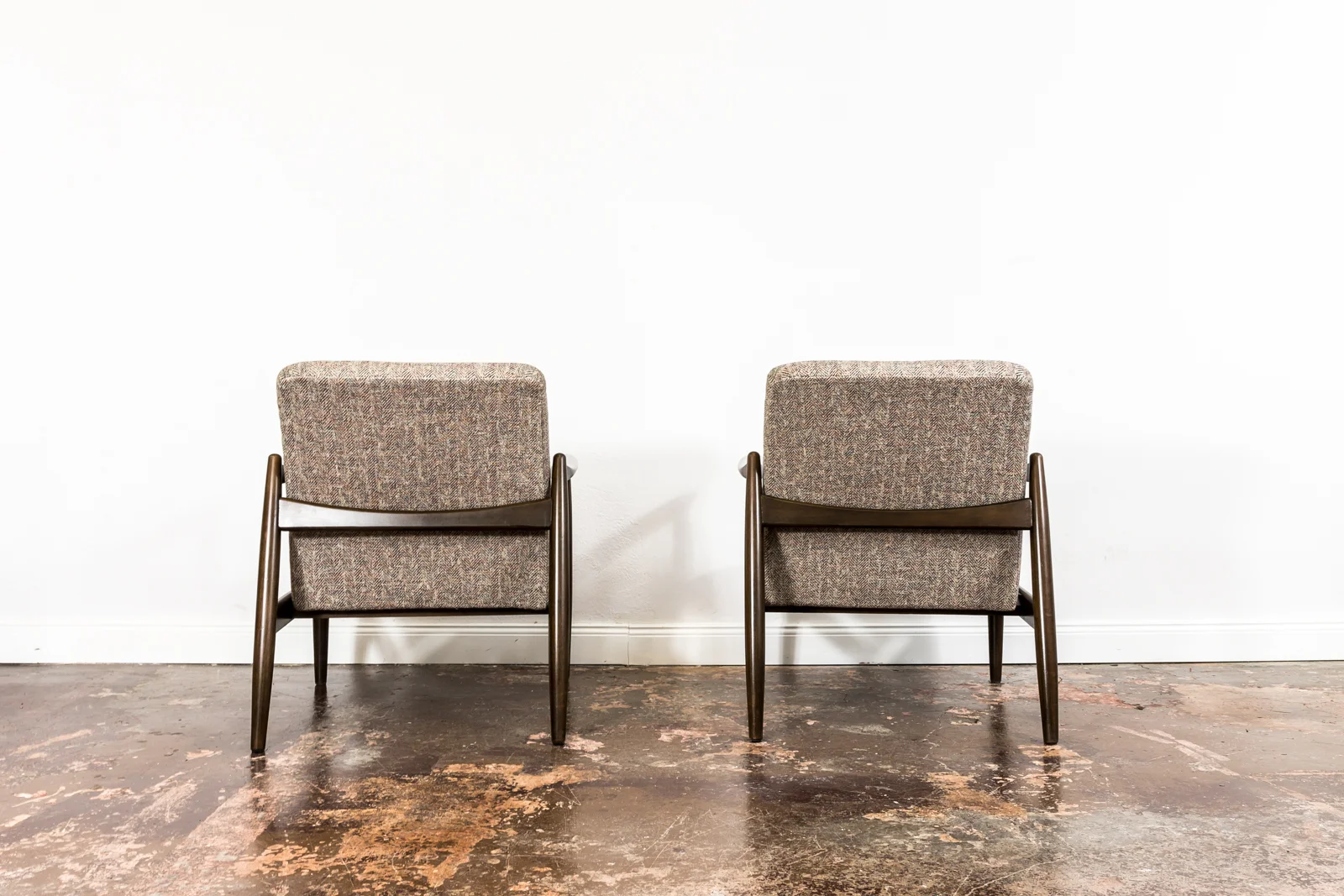 Pair of GFM-64 Armchairs by Edmund Homa, Gościcińska Fabryka Mebli, Poland, 1960s
