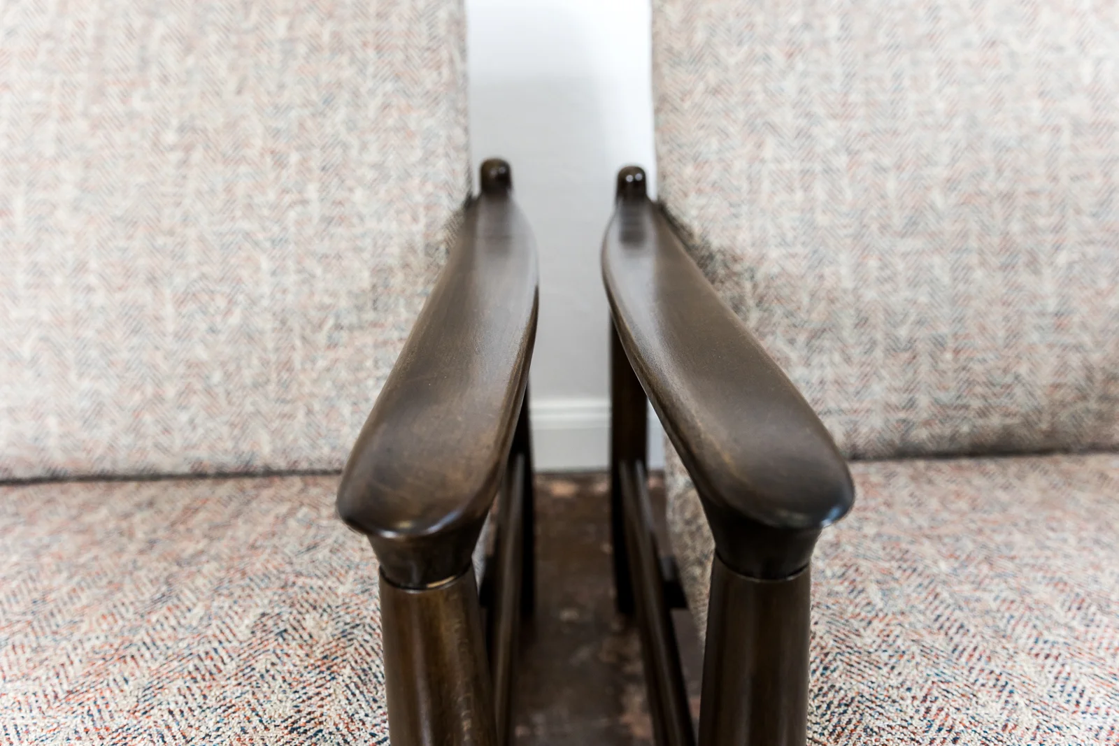 Pair of GFM-64 Armchairs by Edmund Homa, Gościcińska Fabryka Mebli, Poland, 1960s