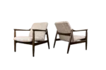 Pair of GFM-64 Armchairs by Edmund Homa, Gościcińska Fabryka Mebli, Poland, 1960s