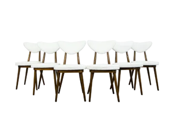 Set of 6 No. 124 Chairs, designed by Helena and Jerzy Kurmanowicz, Radomsko, Poland, 1950s