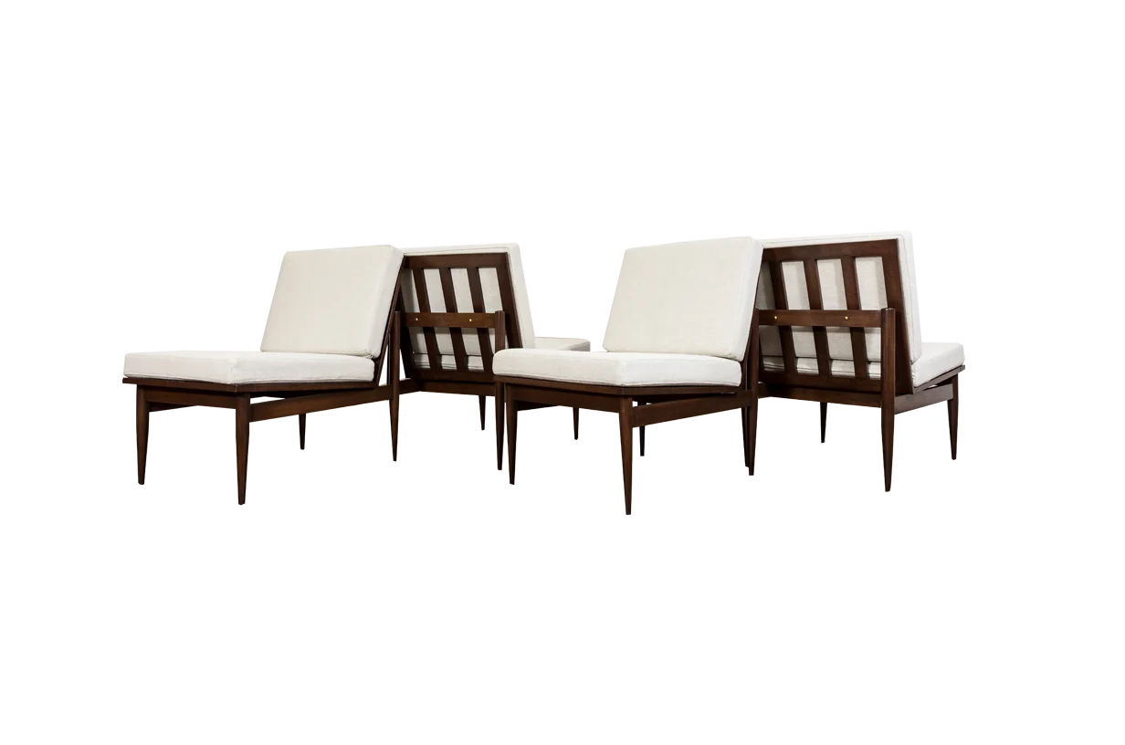 Set of 4 armchairs, Poznańskie Fabryki Mebli, Poland, 1960s