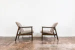 Pair of GFM-64 armchairs designed by Edmund Homa, Gościcińska Fabryka Mebli, Poland, 1960s
