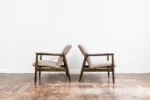 Pair of GFM-64 armchairs designed by Edmund Homa, Gościcińska Fabryka Mebli, Poland, 1960s