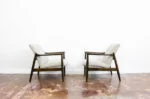 Pair of GFM-64 Armchairs by Edmund Homa, Gościcińska Fabryka Mebli, Poland, 1960s
