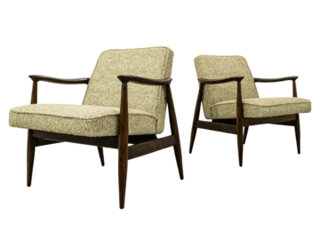 Pair of GFM-87 armchairs, designed by Juliusz Kędziorek, Gościcińska Fabryka Mebli, Poland, 1960s