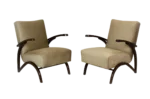 Pair of armchairs, designed by J. Halabala, Czechoslovakia, 1940s