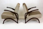 Pair of armchairs, designed by J. Halabala, Czechoslovakia, 1940s