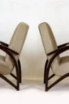 Pair of armchairs, designed by J. Halabala, Czechoslovakia, 1940s