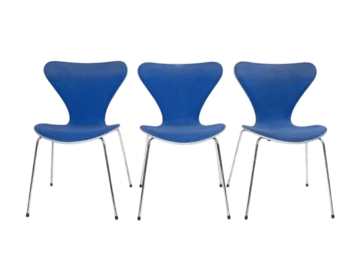 Zestaw 3 krzeseł Butterfly, 3107, Series 7, proj. A. Jacobsen, Fritz Hansen, Dania, lata 90
