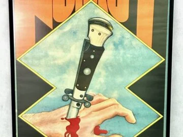 Plakat zaprojektowany przez Andrzeja Krajewskiego do filmu “Nokaut” Polska, 1973. (5)
