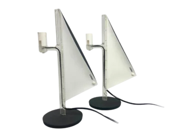 Pair of Nautilus table lamps by Barbaglia & Colombo, Italiana Luce, Italy, 1990s