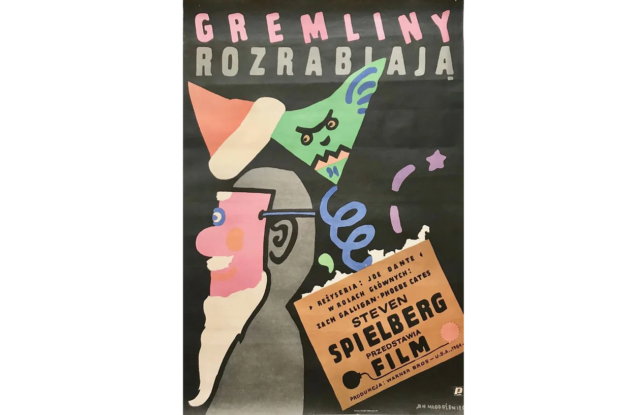 Poster "Gremlins" designed by Jan Młodożeniec, Poland, 1985