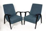 Pair of armchairs designed by S. Lejkowski and W. Leśniewski, Krakowskie Fabryki Mebli, Poland, 1960s