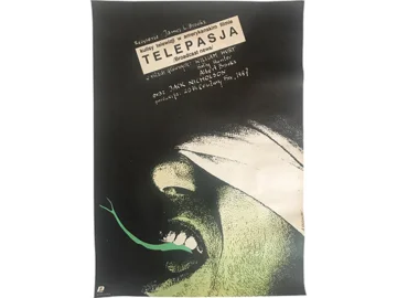 Poster for “Telepasja”, designed by Andrzej Pągowski, 1987