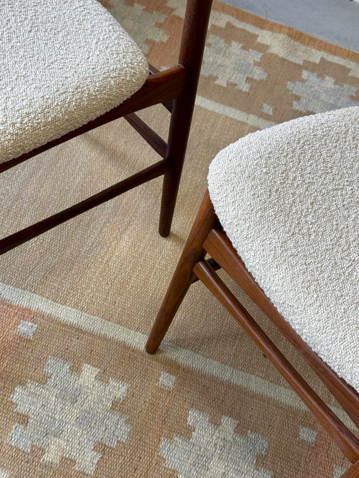 Set of 4 teak chairs, Denmark, 1960s/70s