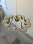 10-Arm Brass Chandelier, 1970s