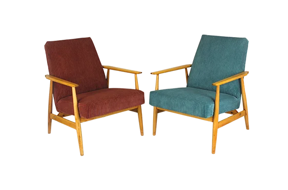 Pair of vintage armchairs, Poland, 1960s