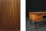 Double-sided teak desk, Denmark, 1960s