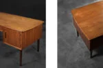 Double-sided teak desk, Denmark, 1960s