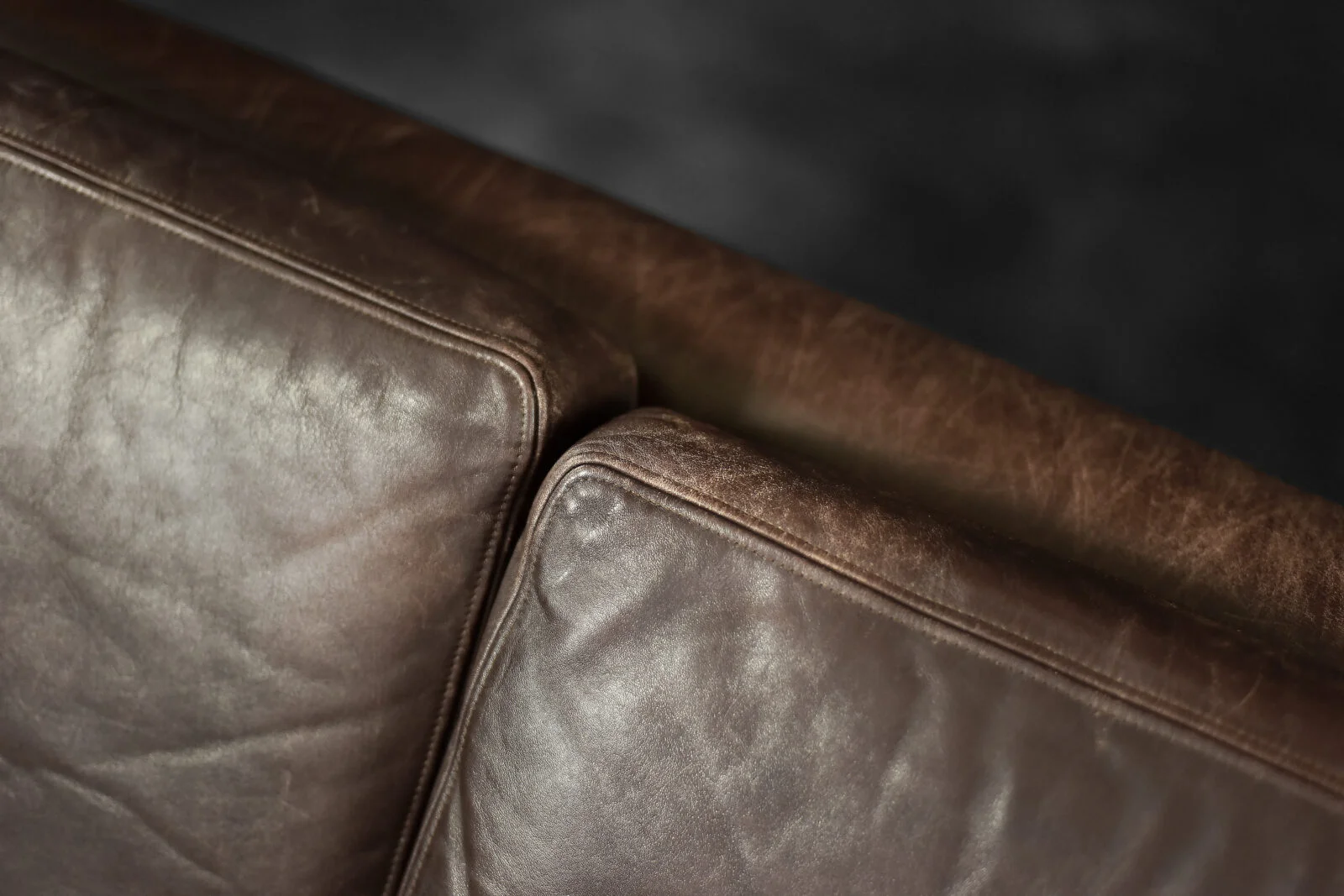 Sofa skórzana 3-osobowa, Dania, lata 70