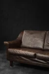 Sofa skórzana 3-osobowa, Dania, lata 70