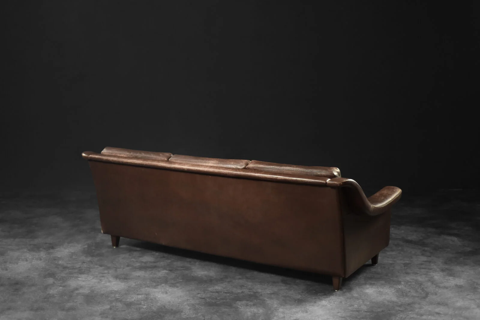 Sofa skórzana 3-osobowa, Dania, lata 70