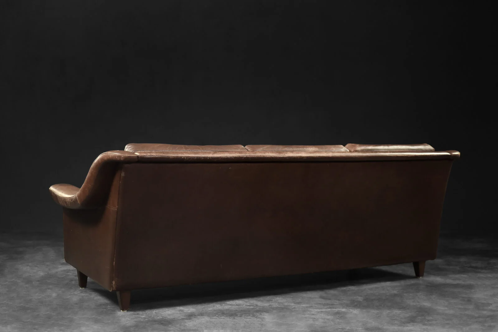 Sofa skórzana 3-osobowa, Dania, lata 70