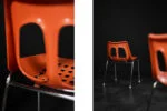 Pair of orange chairs, Plasson, Israel, 1960s