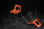 Pair of orange chairs, Plasson, Israel, 1960s
