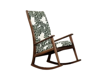 Wooden rocking armchair, Denmark, 1960s