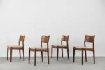 Set of 4 vintage chairs, Glostrup Møbelfabrik, Denmark, 1960s