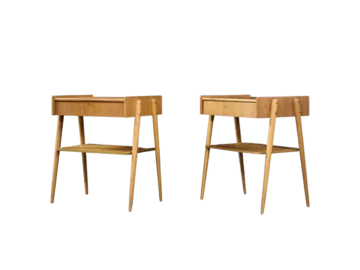 Para stolików nocnych, AB Carlström & Co Möbelfabrik, Szwecja, lata 50