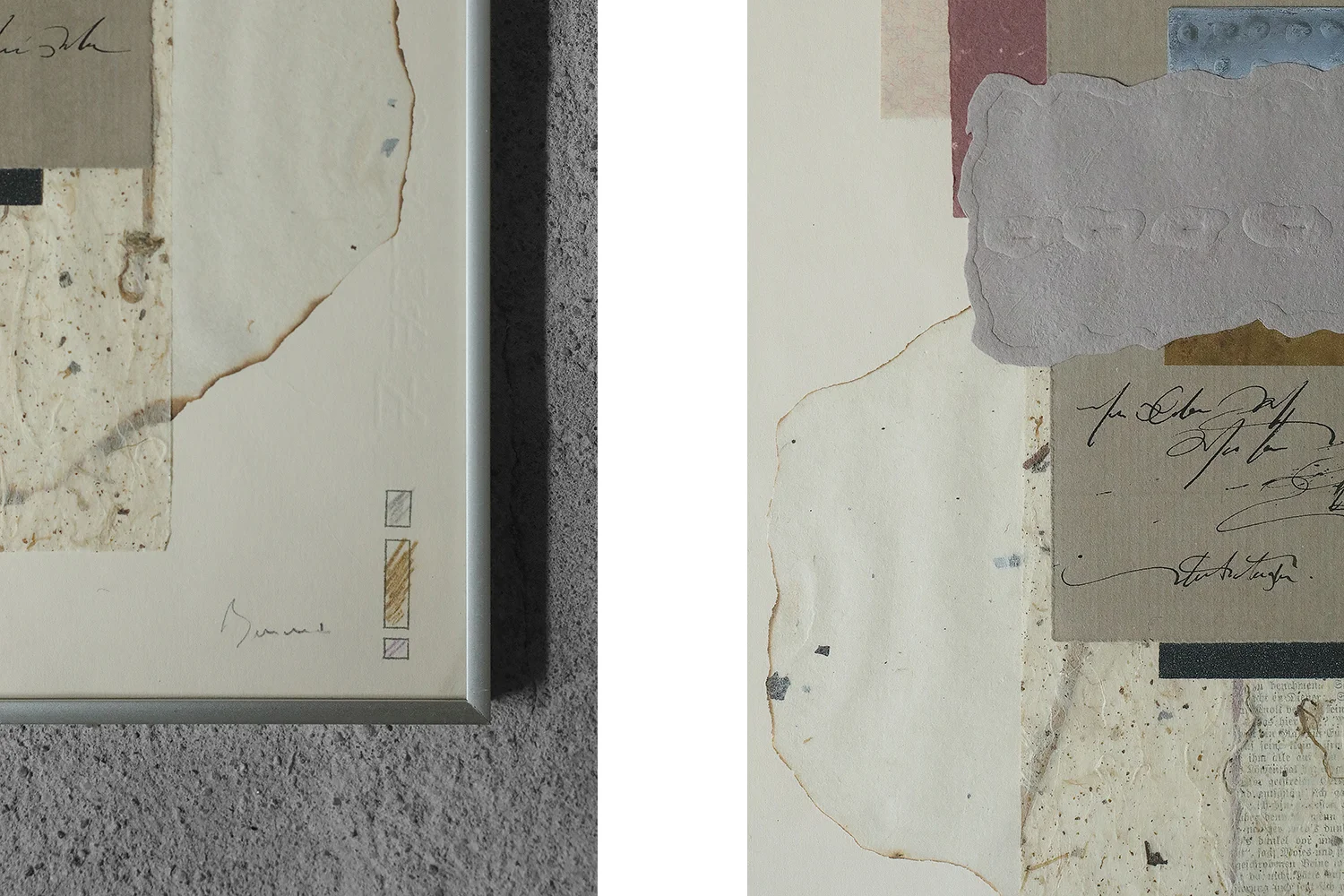 Colour lithograph on Fabriano paper, Composition