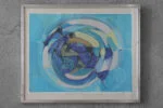 Colour lithograph, Gustav Bolin, Composition, 1970s