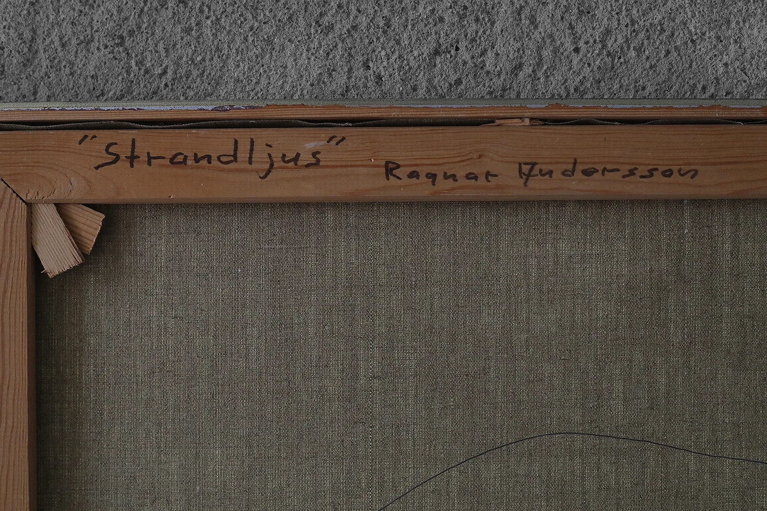 Oil painting on canvas, Ragnar Andersson, Strandljus, 1989