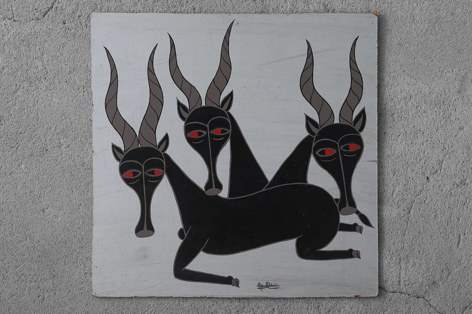 Obraz olejny na desce, Salum Mussa, Tinga Tinga, Tanzania, lata 70