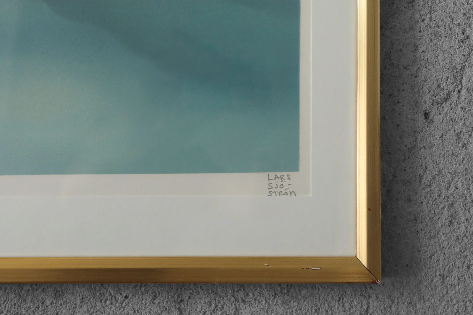Colour lithograph, Lars Sjöström, surrealism, 1970s
