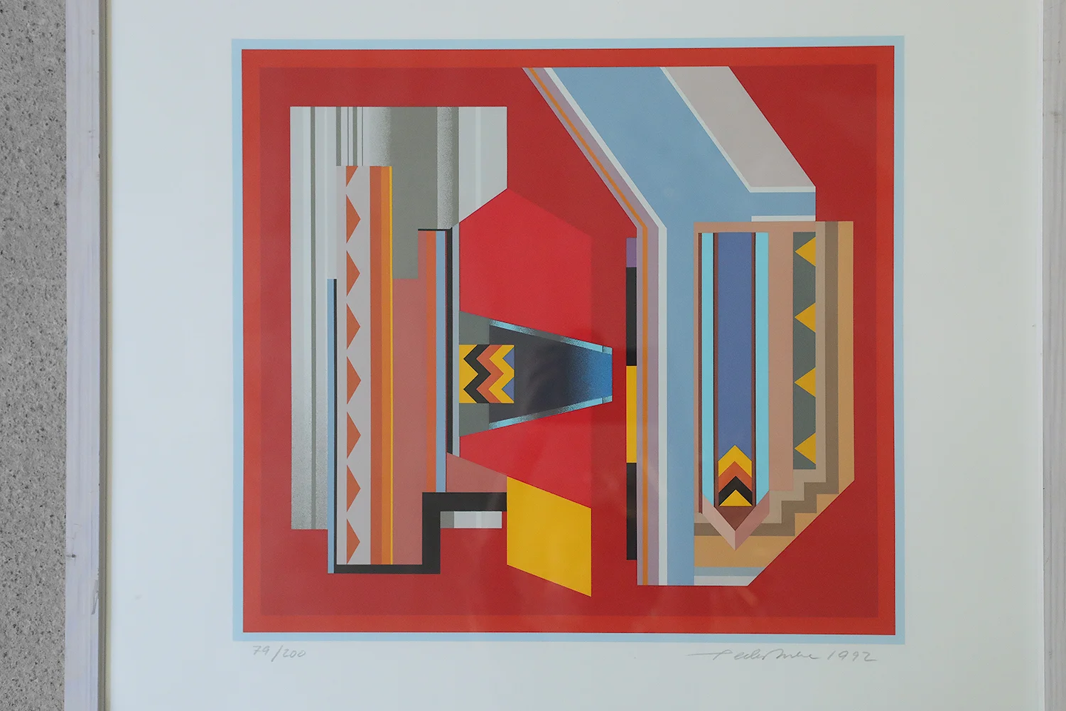Colour screen print, Peder Duke, Composition, 1992