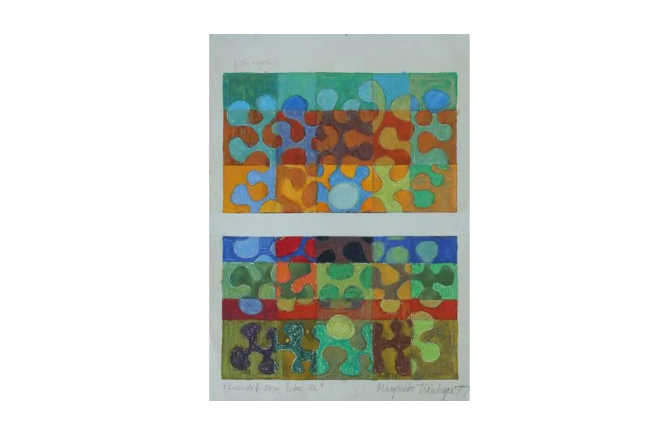 Painting, mixed media, Margareta Treutiger, 1978