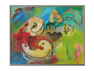 Oil painting on canvas, Lennart Lilja, 1950s