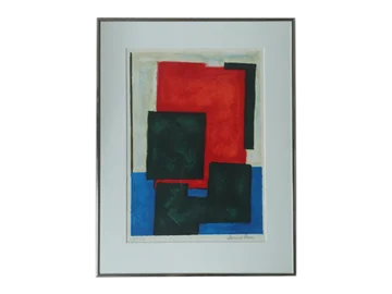 Lithograph, Osmund Hansen, Composition, 1980s